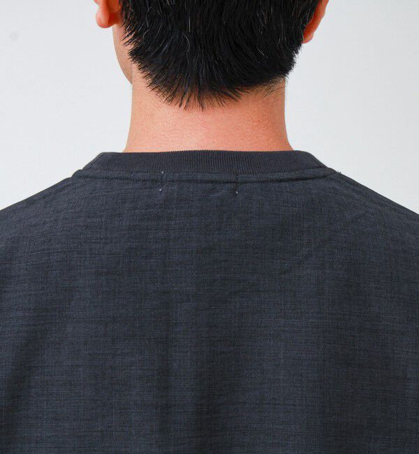 GLOSTER「【布帛ライクできれい見え】麻混サイドジップTシャツ」|Tシャツ・カットソー|