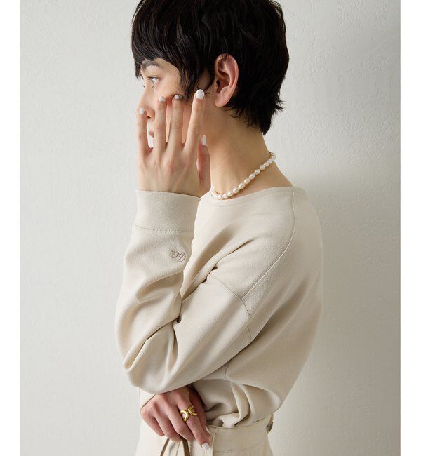  「《インナー使いもおすすめ》刺繍Vガゼットプルオーバー」|シャツ・ブラウス|
