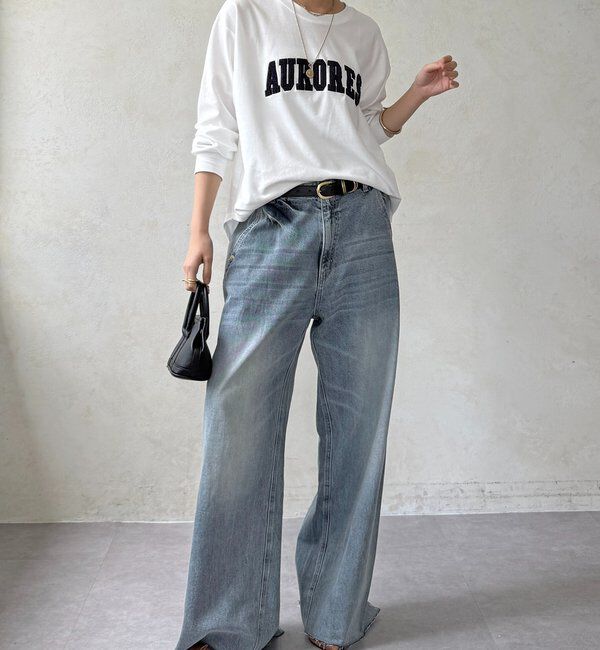  「AURORESサガラ刺繍ロゴロンTEE」|Tシャツ・カットソー|