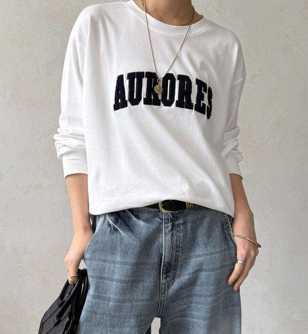  「AURORESサガラ刺繍ロゴロンTEE」|Tシャツ・カットソー|