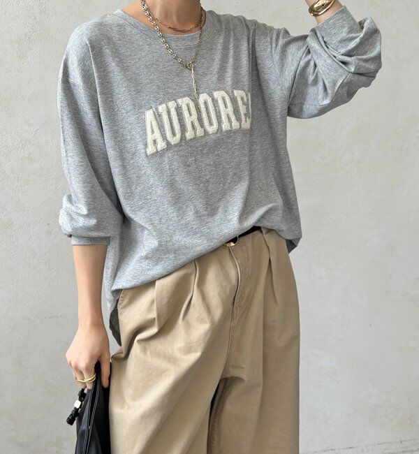  「AURORESサガラ刺繍ロゴロンTEE」|Tシャツ・カットソー|