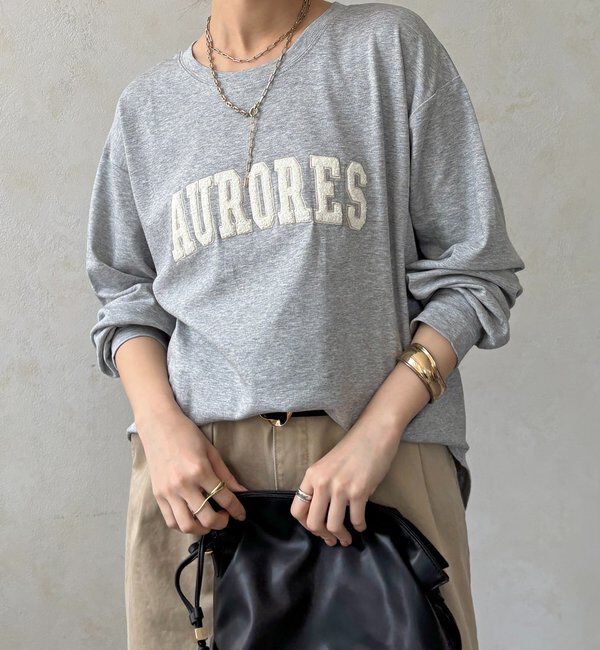  「AURORESサガラ刺繍ロゴロンTEE」|Tシャツ・カットソー|