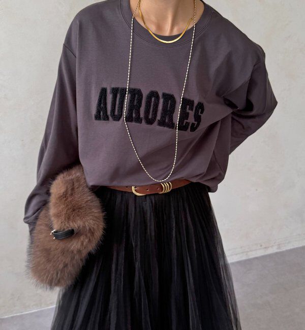  「AURORESサガラ刺繍ロゴロンTEE」|Tシャツ・カットソー|