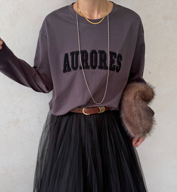  「AURORESサガラ刺繍ロゴロンTEE」|Tシャツ・カットソー|