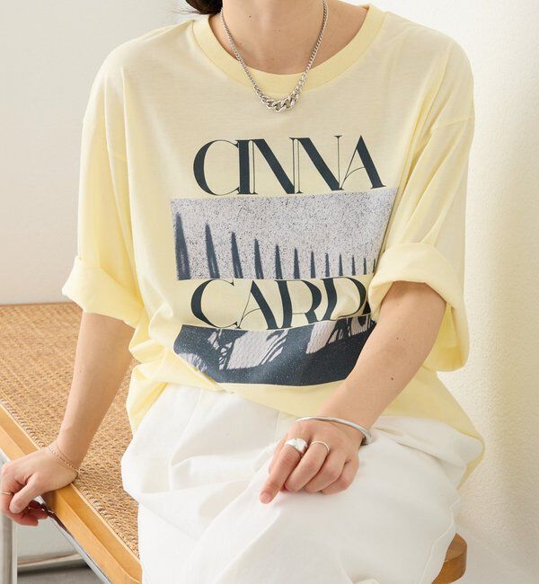  「【A・MONN】【オーバーサイズ/オリジナルロゴ】spice Tee」|Tシャツ・カットソー|イエロー