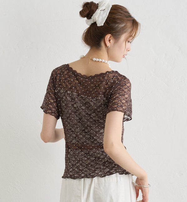  「レースメローフレンチT」|Tシャツ・カットソー|