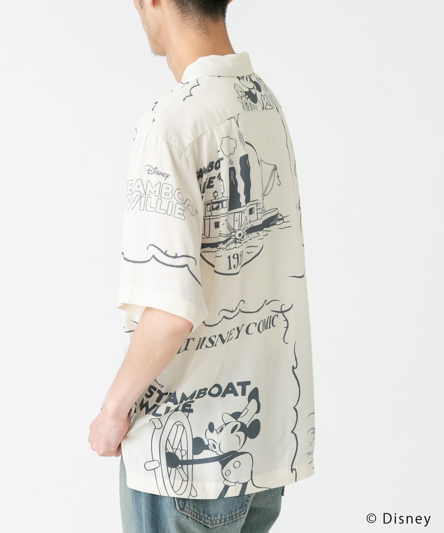 URBAN RESEARCH DOORS「別注/Disney/総柄オープンカラーシャツ」|シャツ・ブラウス|