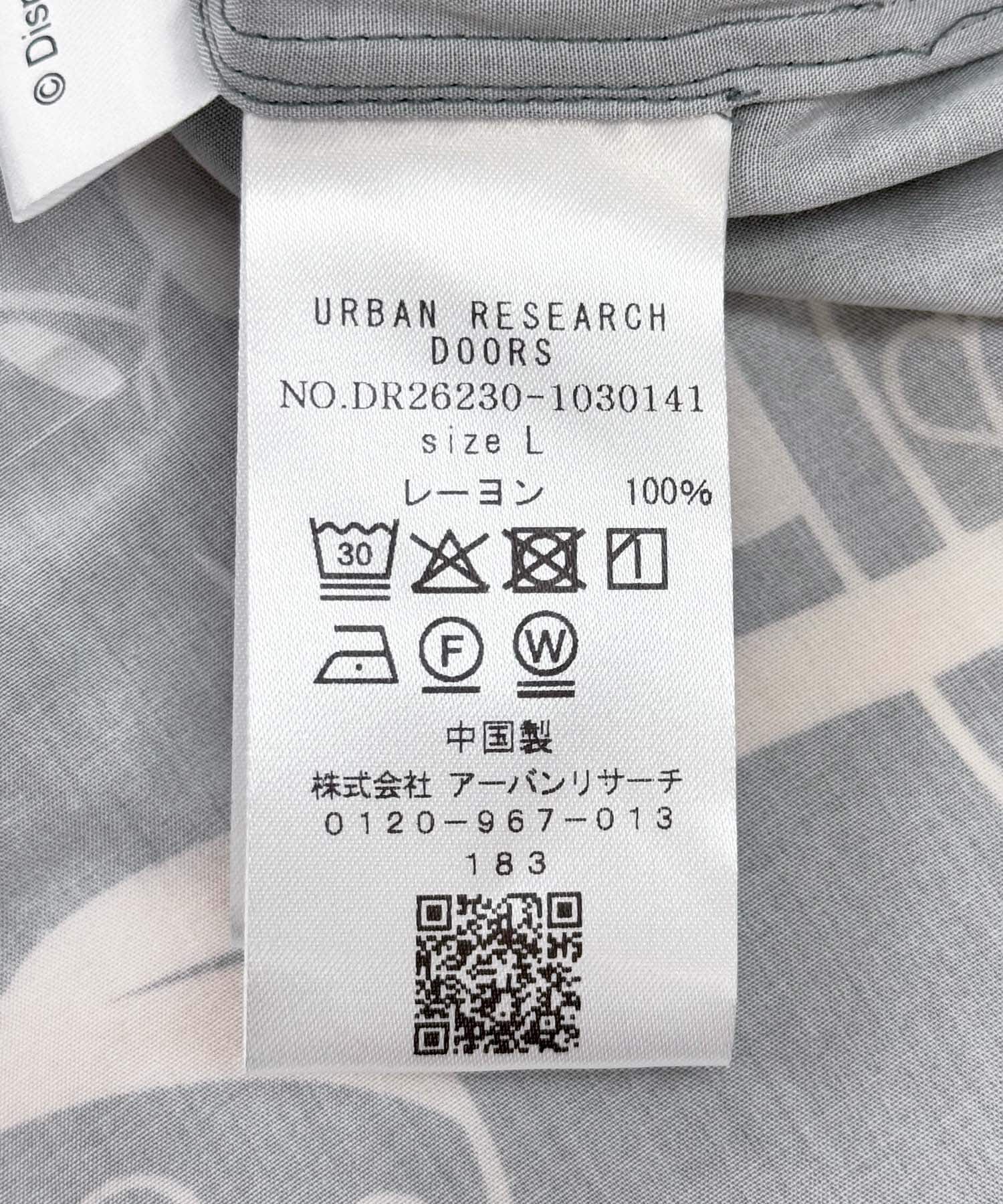 URBAN RESEARCH DOORS「別注/Disney/総柄オープンカラーシャツ」|シャツ・ブラウス|