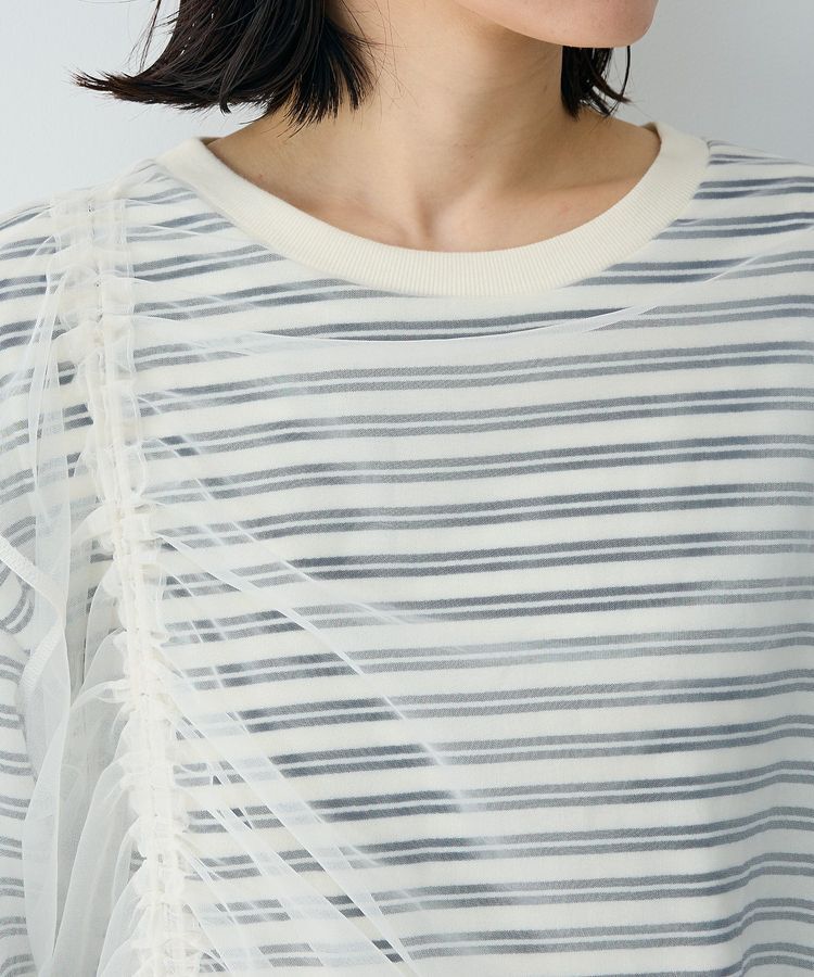 Green Parks「シャーリングチュールドッキングプルオーバー」|Tシャツ・カットソー|