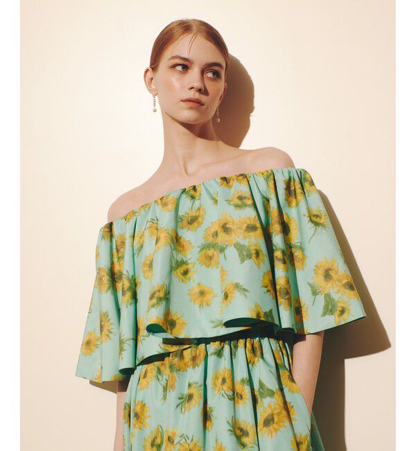 LOULOU WILLOUGHBY「WEB 一部店舗限定 サンフラワープリントブラウス」|シャツ・ブラウス|