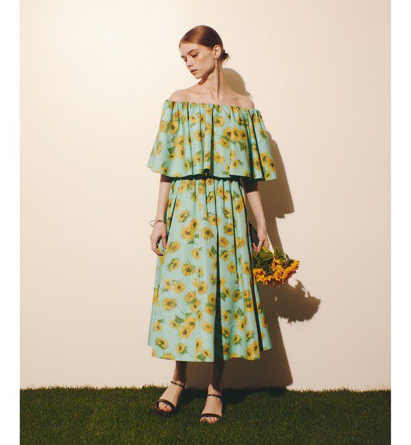 LOULOU WILLOUGHBY「WEB 一部店舗限定 サンフラワープリントブラウス」|シャツ・ブラウス|