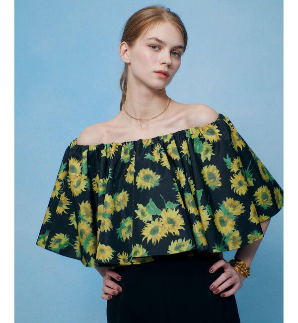 LOULOU WILLOUGHBY「WEB 一部店舗限定 サンフラワープリントブラウス」|シャツ・ブラウス|