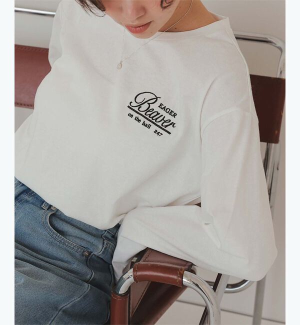 titivate「ロングスリーブ刺繍ロゴTシャツ」|Tシャツ・カットソー|