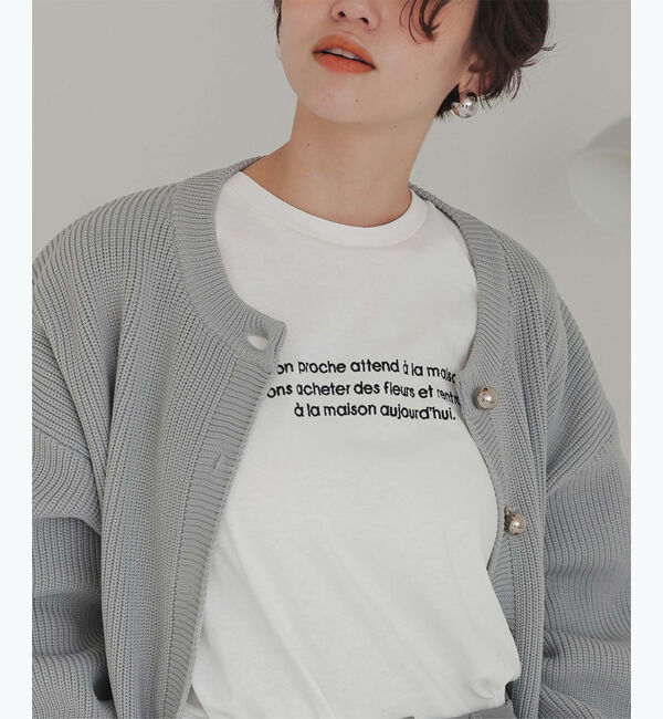 titivate「ロングスリーブ刺繍ロゴTシャツ」|Tシャツ・カットソー|