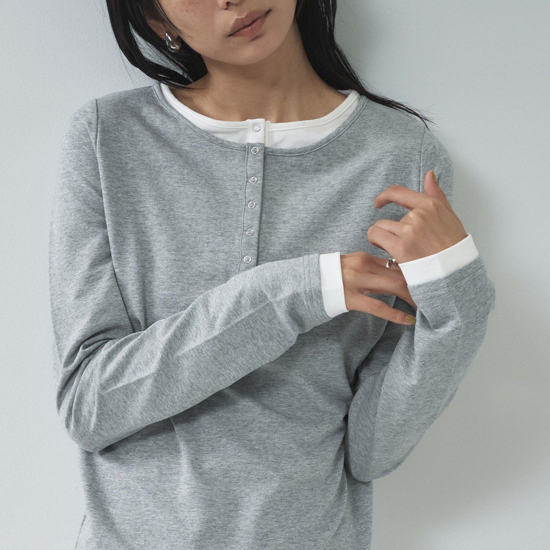 GALLEST「【一部店舗限定】バイカラーヘンリーネックワンピース」|ワンピース|