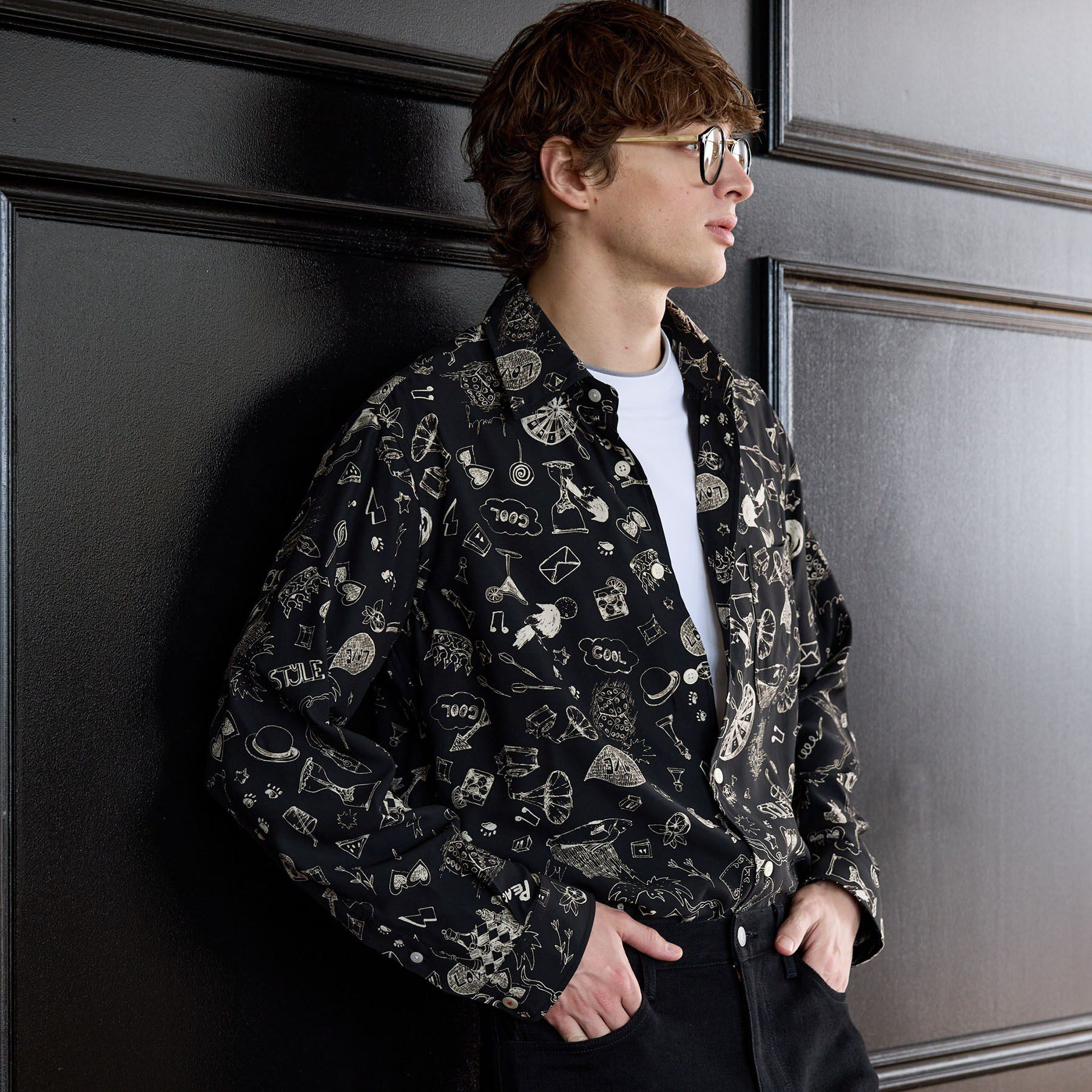 TAKEO KIKUCHI「【BOWLER HAT LABEL】日本製PLAYプリントシャツ」|シャツ・ブラウス|