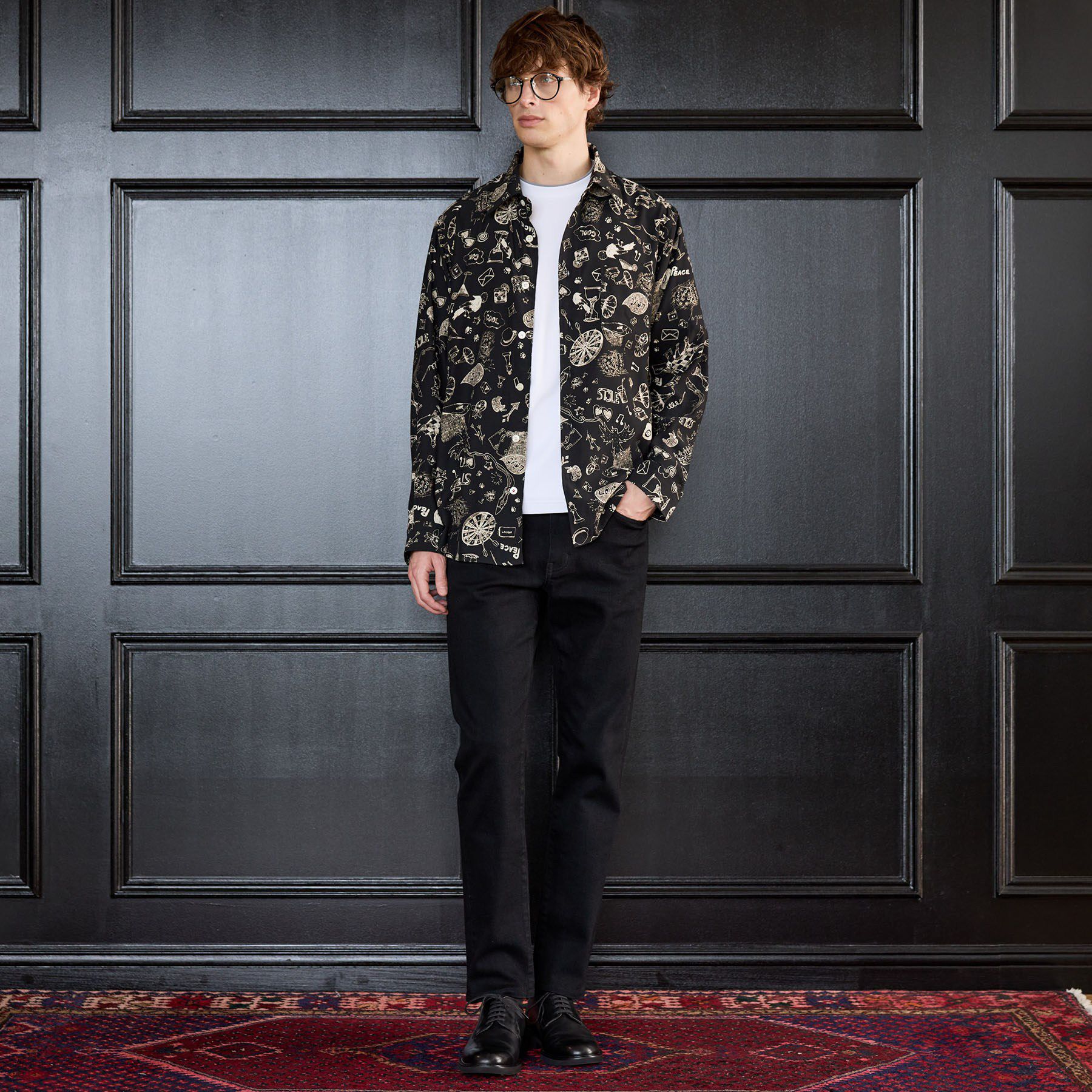 TAKEO KIKUCHI「【BOWLER HAT LABEL】日本製PLAYプリントシャツ」|シャツ・ブラウス|