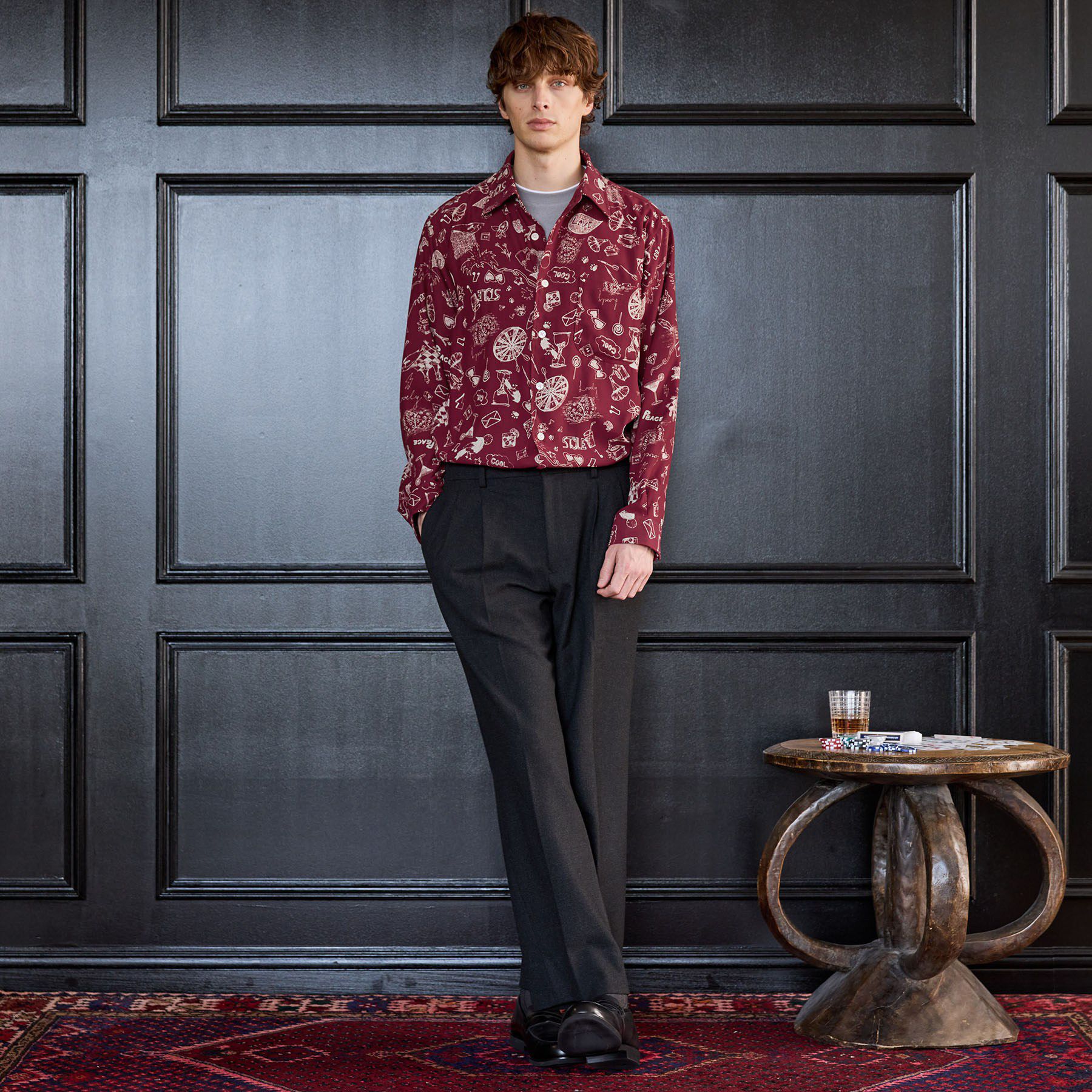TAKEO KIKUCHI「【BOWLER HAT LABEL】日本製PLAYプリントシャツ」|シャツ・ブラウス|