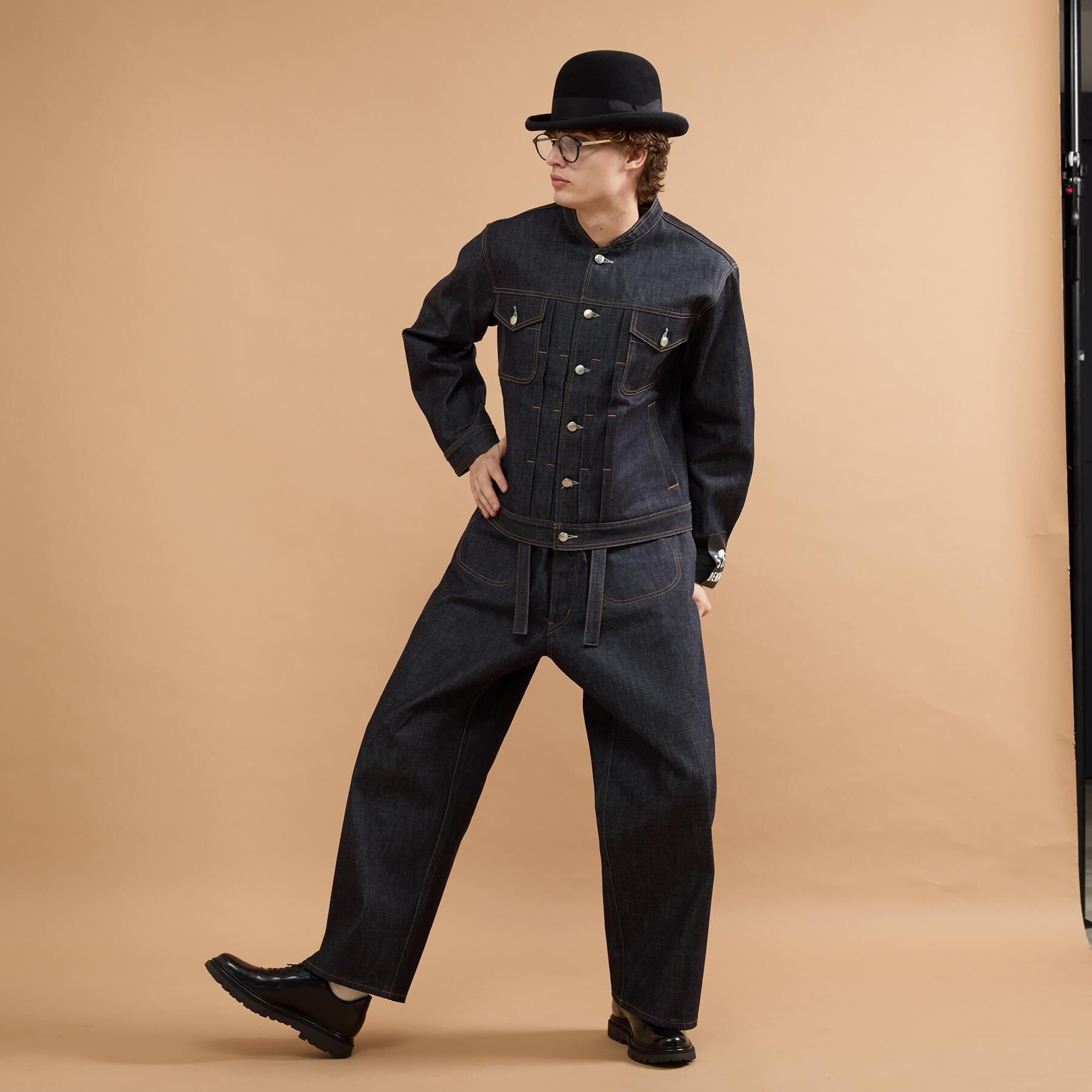 40CARATS&525「【525DENIM】14ozデニム ノーカラーGジャン」|ブルゾン・スタジャン|