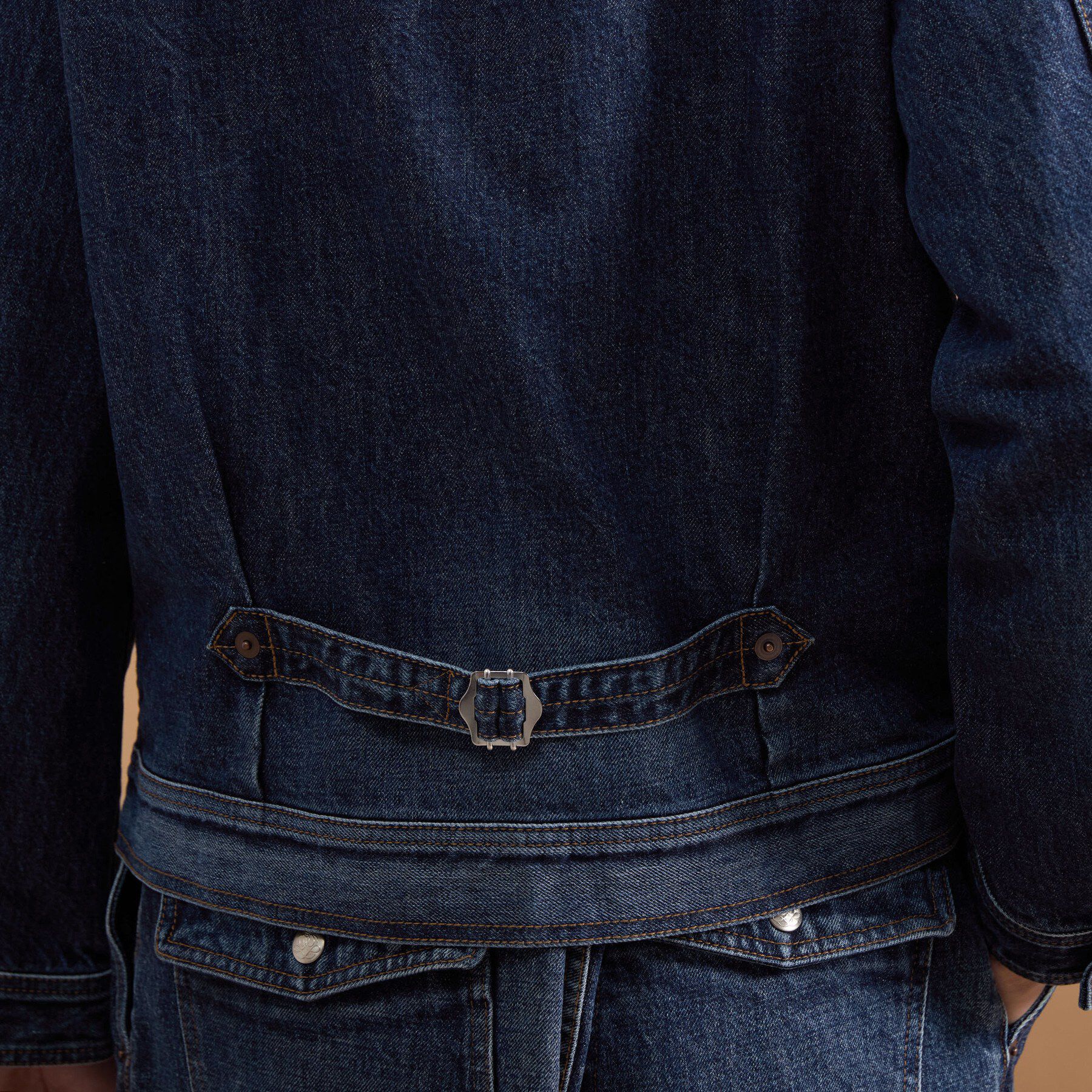 40CARATS&525「【525DENIM】14ozデニム ノーカラーGジャン」|ブルゾン・スタジャン|