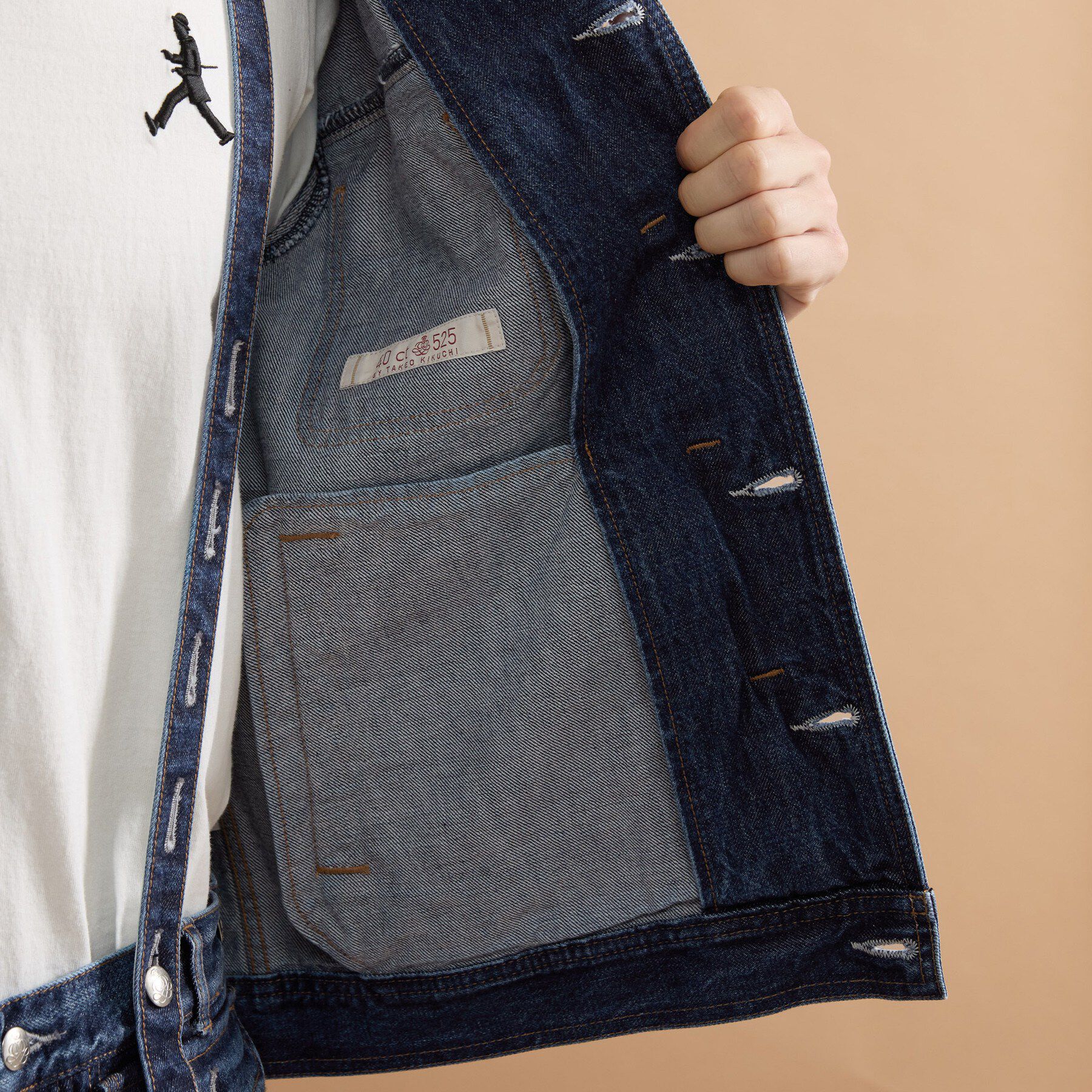 40CARATS&525「【525DENIM】14ozデニム ノーカラーGジャン」|ブルゾン・スタジャン|