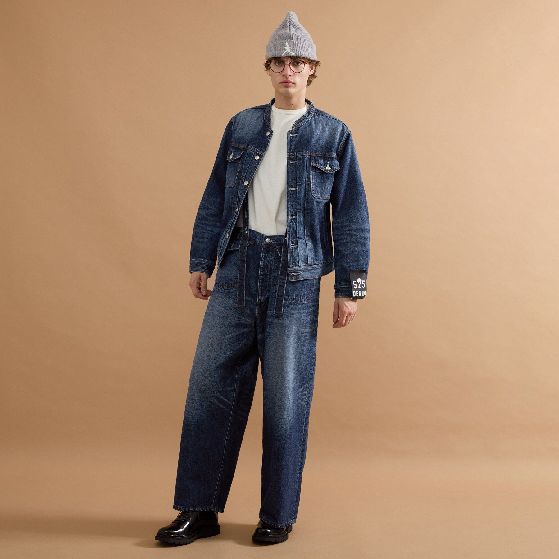 40CARATS&525「【525DENIM】14ozデニム ノーカラーGジャン」|ブルゾン・スタジャン|