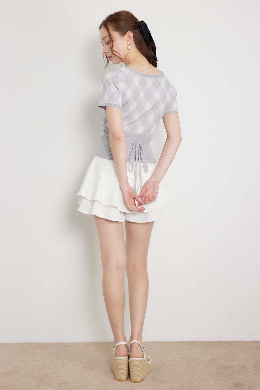 rienda「レイヤードデザインジャガードニットトップス」|ニット・セーター|