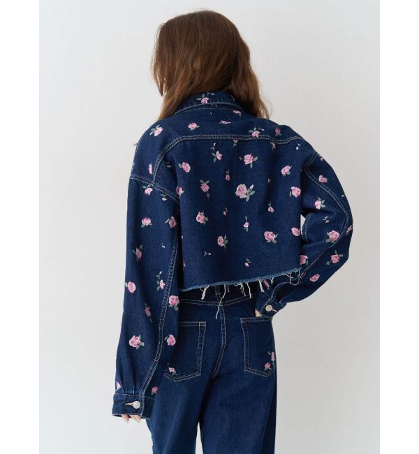 EVRIS「Embroideryデニムブルゾン【セットアップ着用可能】」|デニムジャケット|