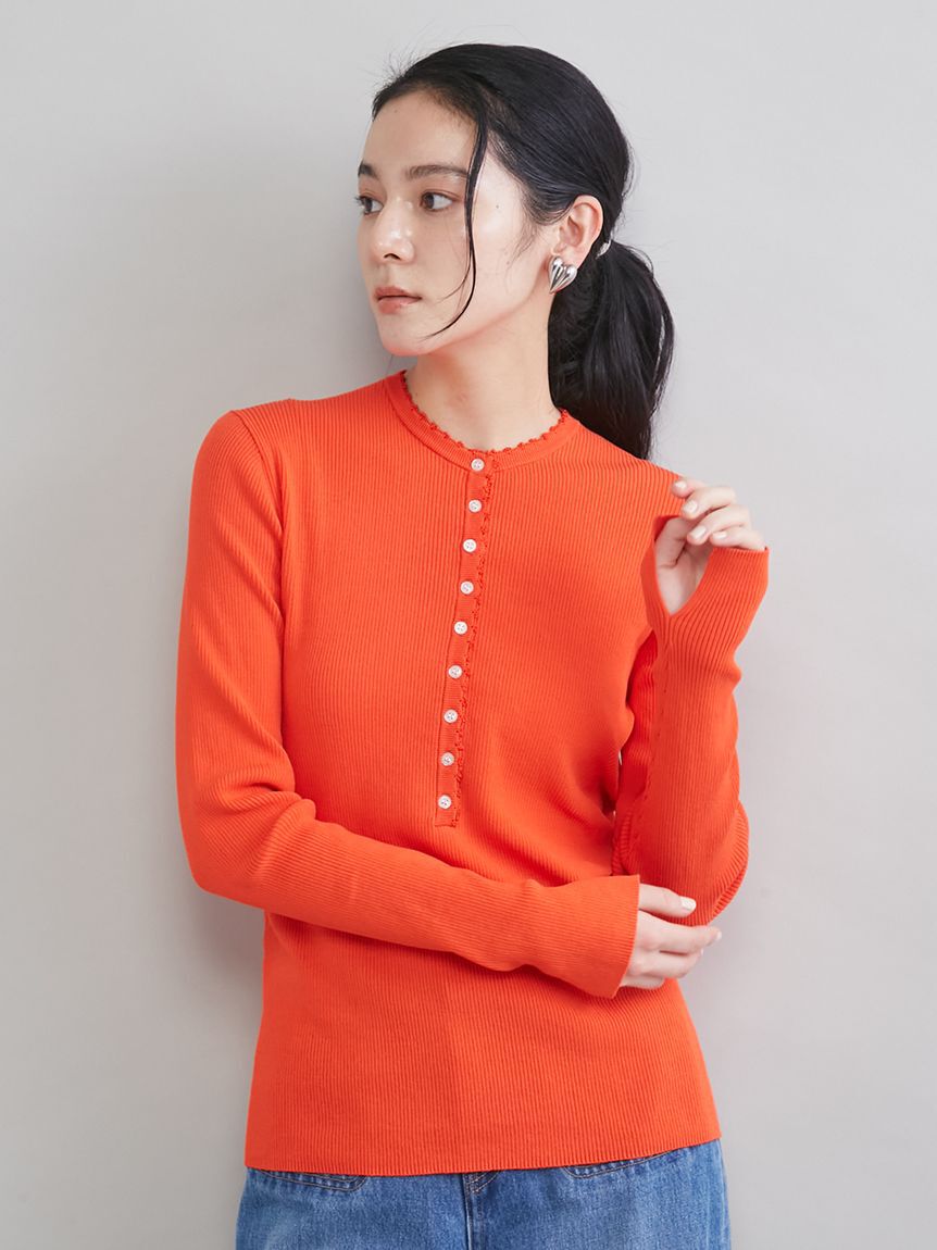 Mila Owen「刺繍スカラヘンリーネックニット」|ニット・セーター|