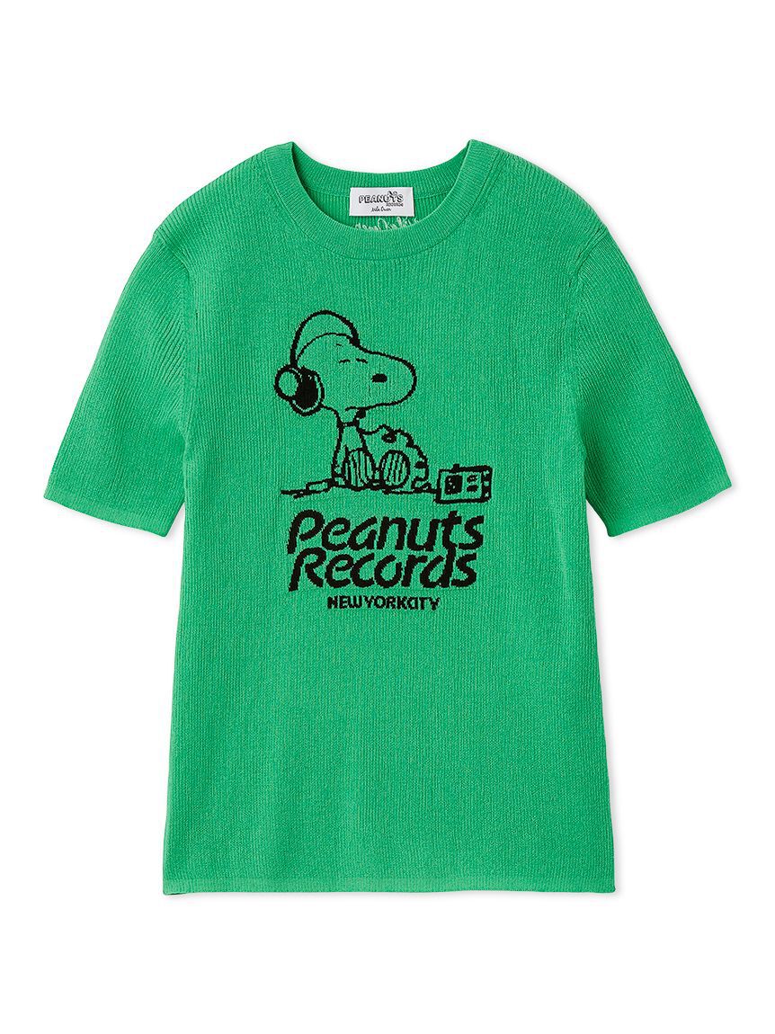 Mila Owen「【PEANUTS RECORDS】スヌーピージャガードリブニット」|ニット・セーター|