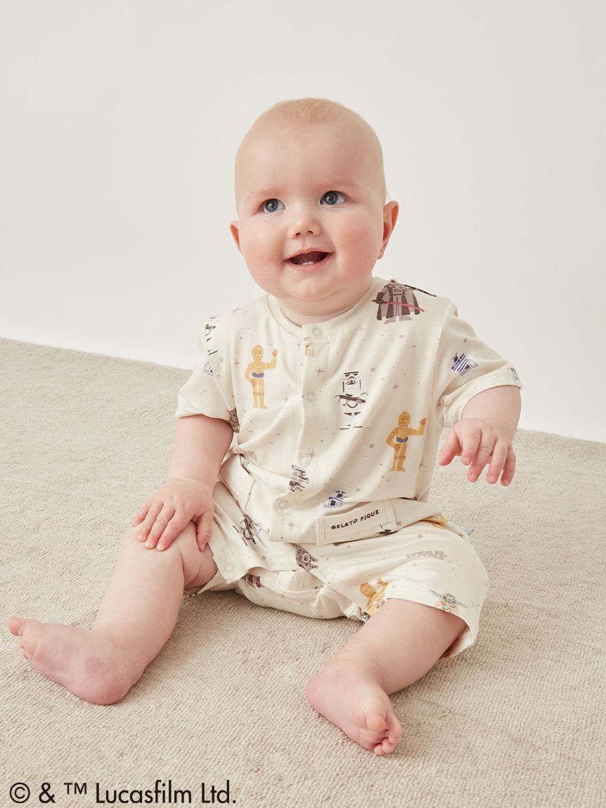 GELATO PIQUE KIDS & BABY「【STAR WARS】【ベビー】総柄半袖ロンパース」|ロンパース|