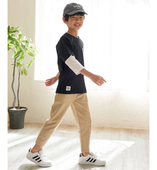 ikka kids「7分袖フェイクレイヤードT（120~160cm）」|Tシャツ・カットソー|