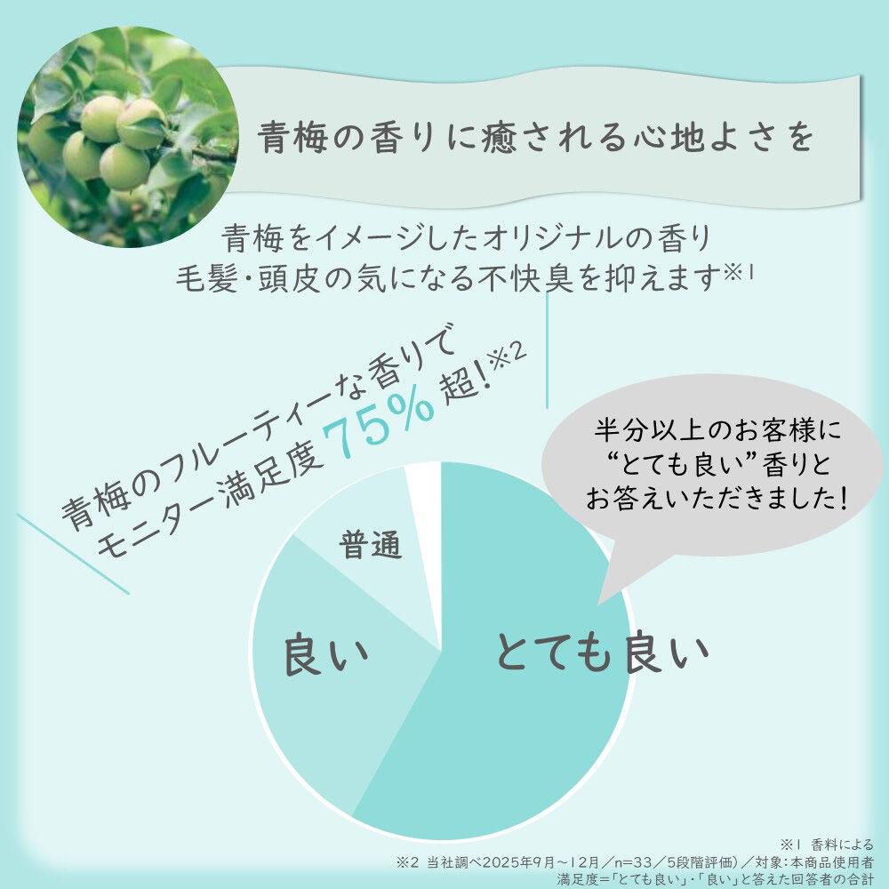  「tezmi モイスチャーリペアシャンプー 本体/フルーティーな梅の香り (400ml)」|シャンプー|