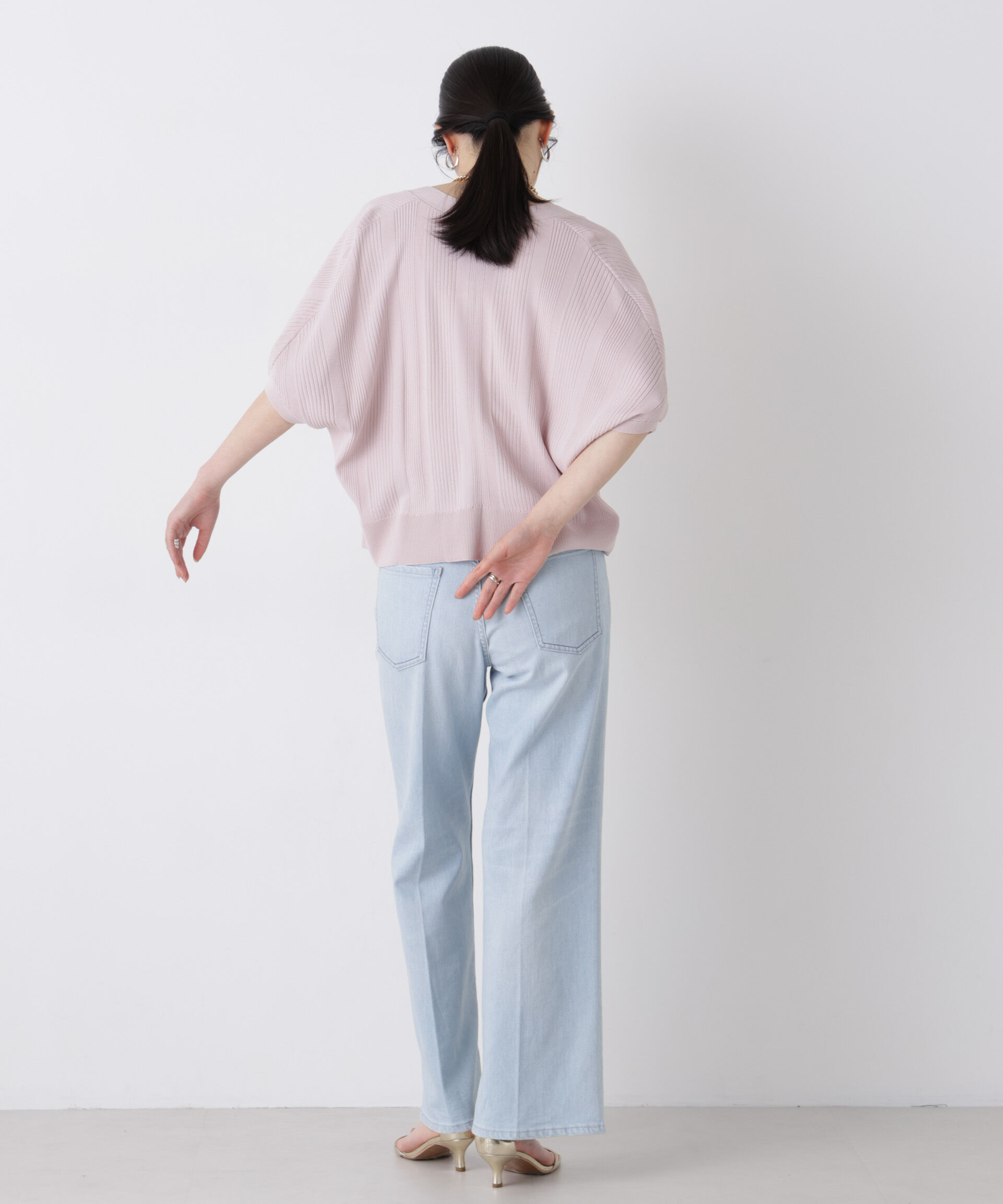 NANO universe「SUMMER VEIL KNIT ジップカーディガン」|ニット・セーター|