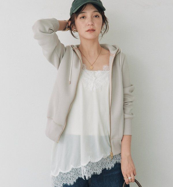  「【WEB限定】スポンジダンボールZIPパーカーカットソー」|パーカー|