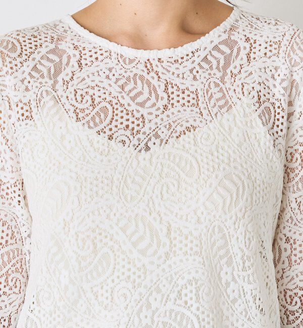 「モールレースペプラムカットソー」|Tシャツ・カットソー|