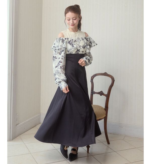  「ウエストきゅっとフリルワンピース」|ワンピース|