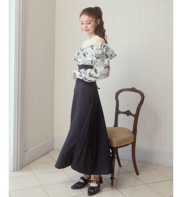  「ウエストきゅっとフリルワンピース」|ワンピース|