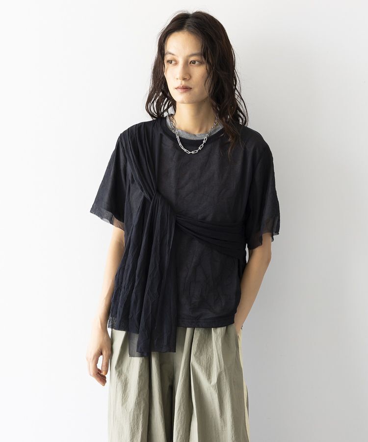 GARAGE OF GOOD CLOTHING「ワッシャーチュールレイヤードTシャツ」|Tシャツ・カットソー|