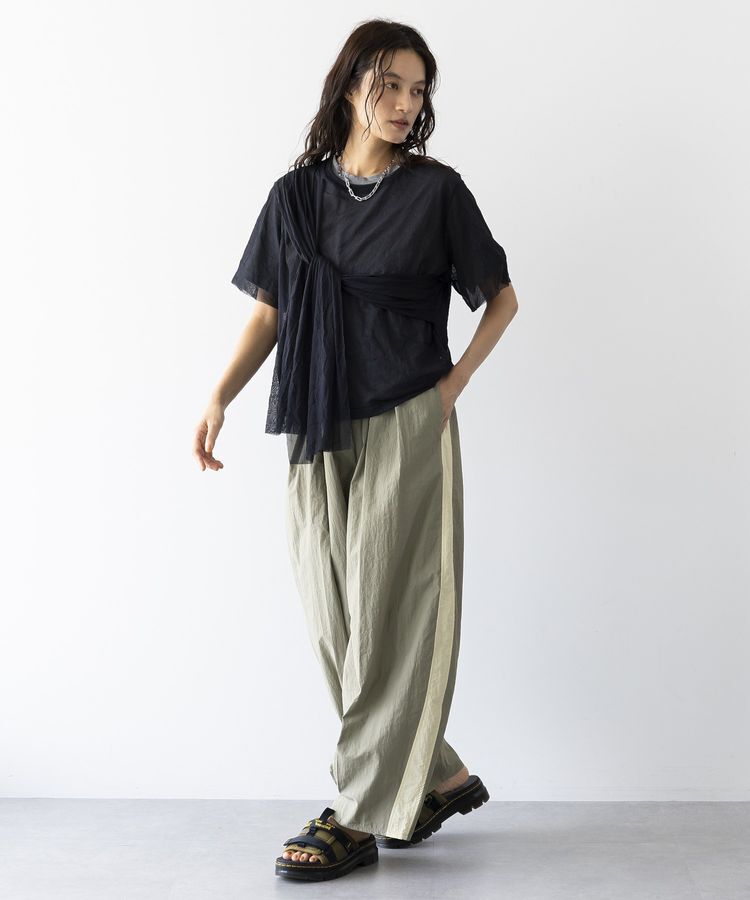 GARAGE OF GOOD CLOTHING「ワッシャーチュールレイヤードTシャツ」|Tシャツ・カットソー|