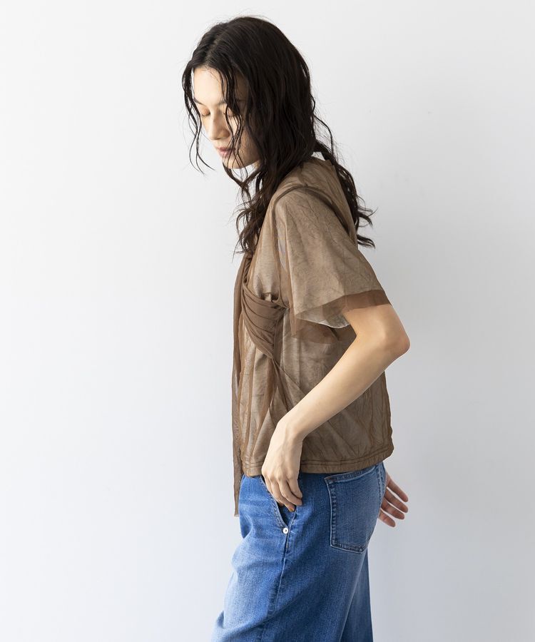 GARAGE OF GOOD CLOTHING「ワッシャーチュールレイヤードTシャツ」|Tシャツ・カットソー|