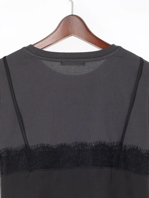 Te chichi「サテンキャミドッキングTシャツ」|Tシャツ・カットソー|