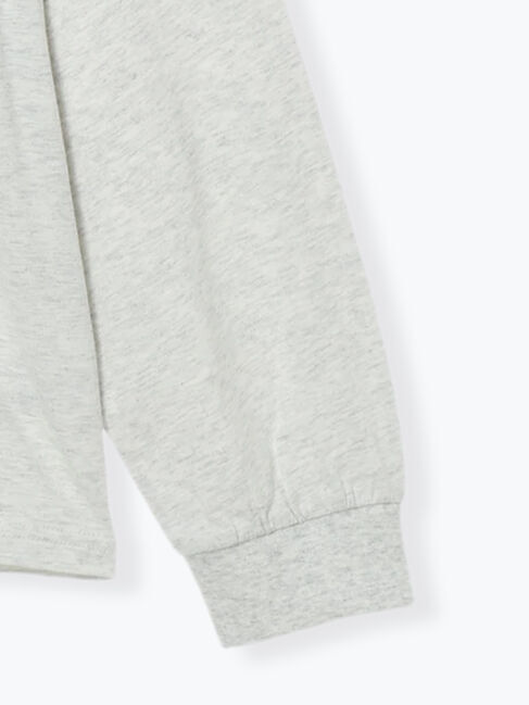 Samansa Mos2「レース付きロゴプリントロングTシャツ」|Tシャツ・カットソー|