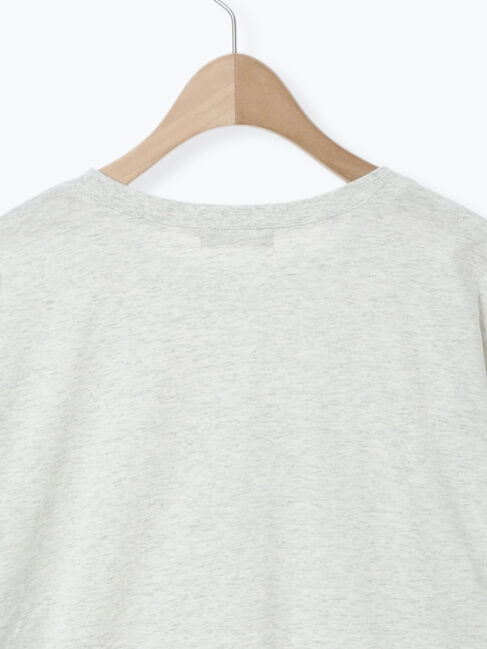 Samansa Mos2「レース付きロゴプリントロングTシャツ」|Tシャツ・カットソー|