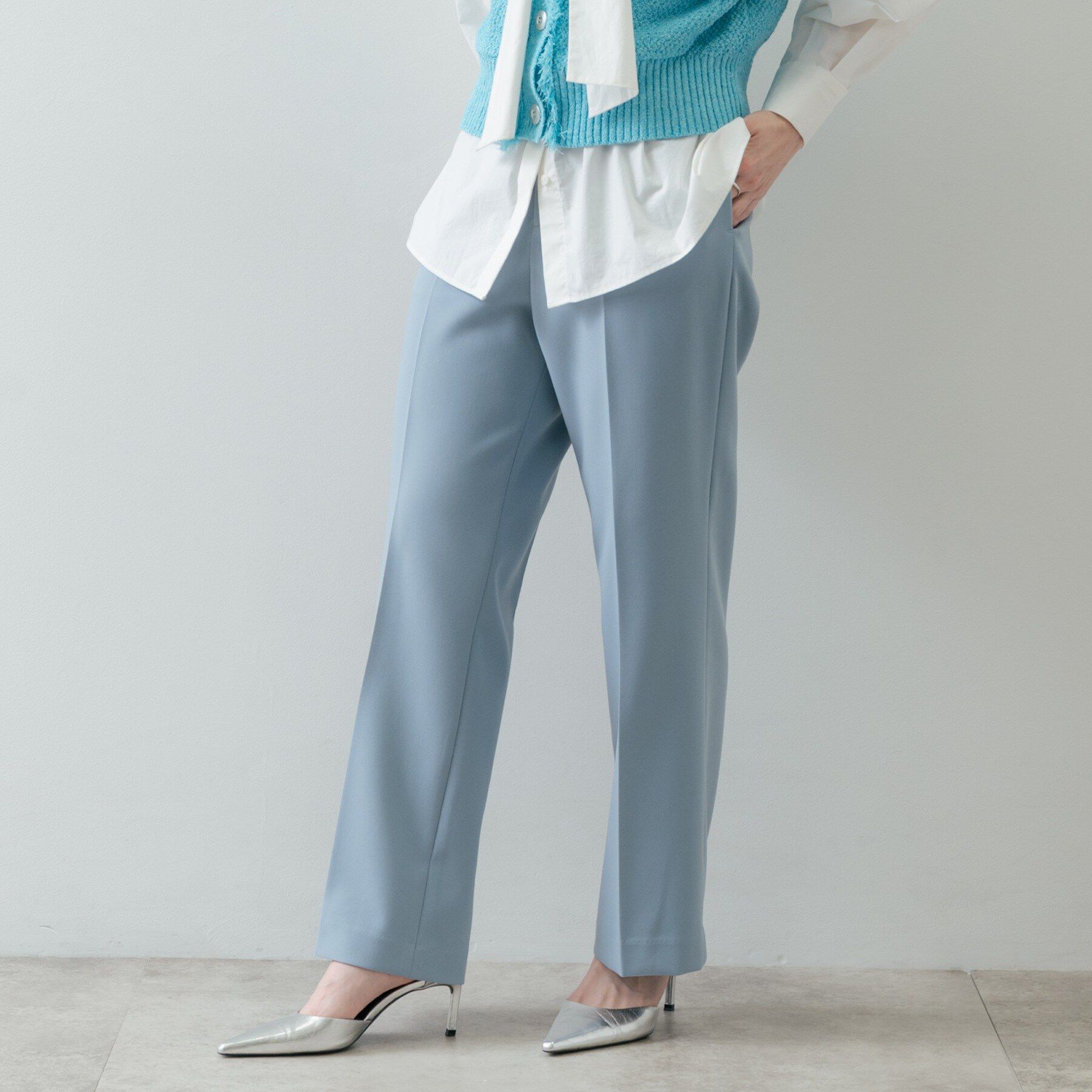 GALLEST「Timeless｜ストレートフレアパンツ」|その他|サックスブルー(09