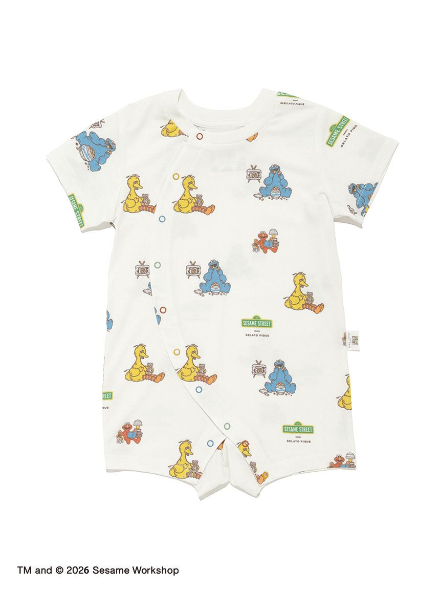 GELATO PIQUE KIDS & BABY「【SESAME STREET】【BABY】総柄ロンパース」|ロンパース|