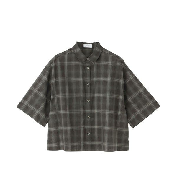 MACKINTOSH PHILOSOPHY「チェックボイルハーフスリーブシャツ」|シャツ・ブラウス|ネイビー