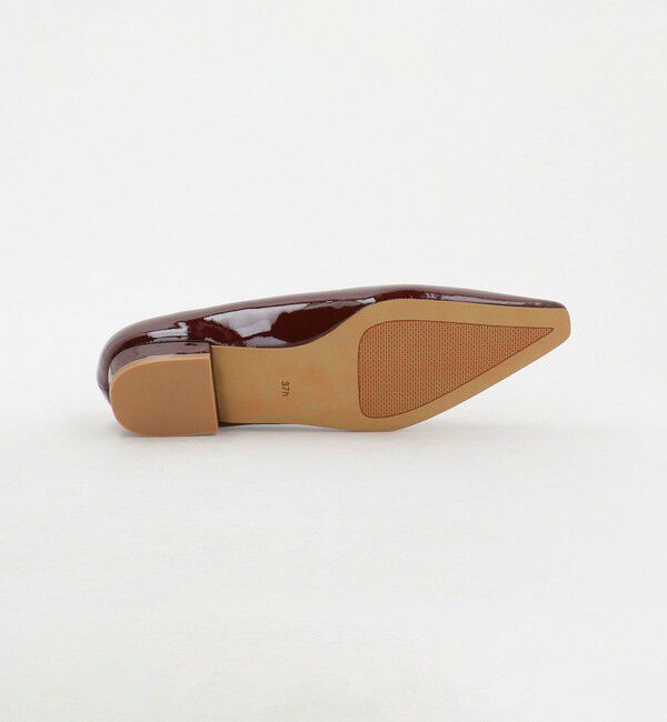 UNITED ARROWS「エナメル レースアップ フラットシューズ」|パンプス|