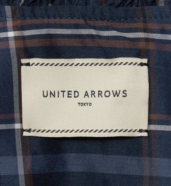 UNITED ARROWS「チェック リボン カットジャガード ブラウス」|シャツ・ブラウス|