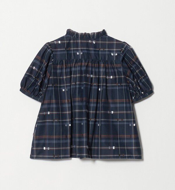 UNITED ARROWS「チェック リボン カットジャガード ブラウス」|シャツ・ブラウス|